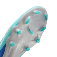 Nike Phantom 6 Low Academy Gazon Naturel Artificiel Chaussures de Foot (MG) Argenté Turquoise Orange Bleu Noir