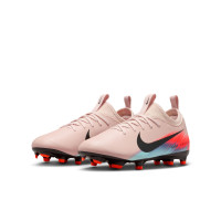 Nike Zoom Mercurial Vapor 16 Academy Gras / Kunstgras Voetbalschoenen (MG) Kids Roze Blauw Turquoise