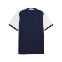 Maillot de football PUMA TeamLiga26 Matchday bleu foncé et blanc