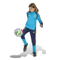 adidas Spanje Trainingsbroek 2026-2028 Kids Donkerblauw Lichtblauw Geel