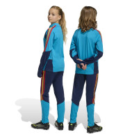 adidas Spanje Trainingsbroek 2026-2028 Kids Donkerblauw Lichtblauw Geel