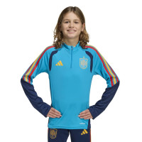 adidas Spanje Trainingspak 1/4-Zip 2026-2028 Kids Lichtblauw Donkerblauw Geel