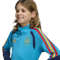 adidas Spanje Trainingspak 1/4-Zip 2026-2028 Kids Lichtblauw Donkerblauw Geel