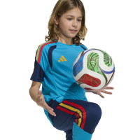 adidas Spanje Trainingsshirt 2026-2028 Kids Lichtblauw Donkerblauw Geel