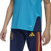 adidas Spanje Trainingsshirt 2026-2028 Kids Lichtblauw Donkerblauw Geel