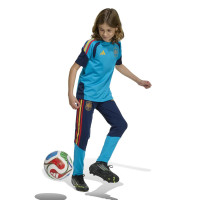 adidas Spanje Trainingsshirt 2026-2028 Kids Lichtblauw Donkerblauw Geel