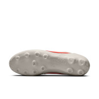 Nike Premier III Gazon Naturel Chaussures de Foot (FG) Gris Clair Rouge Vif