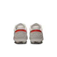 Nike Premier III Gazon Naturel Chaussures de Foot (FG) Gris Clair Rouge Vif