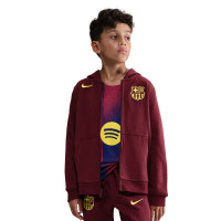 Nike FC Barcelona Club Fleece Vest 2025-2026 Kids Donkerrood Geel
