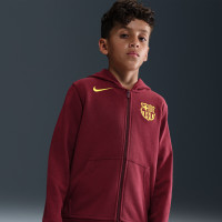 Nike FC Barcelona Club Fleece Vest 2025-2026 Kids Donkerrood Geel