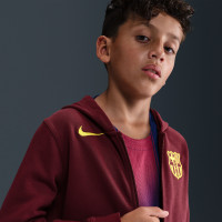 Nike FC Barcelona Club Fleece Vest 2025-2026 Kids Donkerrood Geel