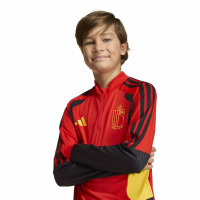 adidas Belgique Survêtement 1/4-Zip 2026-2028 Enfants Rouge Noir Jaune