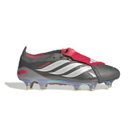 adidas Predator Elite FT IJzeren-Nop Voetbalschoenen (SG) Donkergrijs Wit Zilver Rood