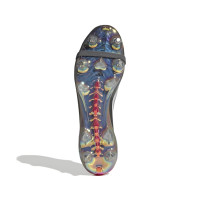 adidas Predator Elite FT IJzeren-Nop Voetbalschoenen (SG) Donkergrijs Wit Zilver Rood