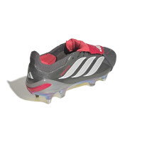 adidas Predator Elite FT IJzeren-Nop Voetbalschoenen (SG) Donkergrijs Wit Zilver Rood