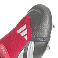 adidas Predator Elite FT IJzeren-Nop Voetbalschoenen (SG) Donkergrijs Wit Zilver Rood