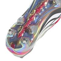 adidas Predator Elite FT IJzeren-Nop Voetbalschoenen (SG) Donkergrijs Wit Zilver Rood