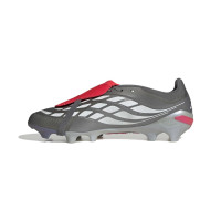 adidas Predator League FT Gras Voetbalschoenen (FG) Donkergrijs Wit Zilver Rood