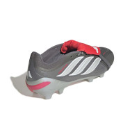 adidas Predator League FT Gras Voetbalschoenen (FG) Donkergrijs Wit Zilver Rood