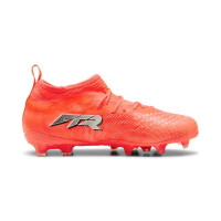 PUMA Future 9 Match Gras / Kunstgras Voetbalschoenen (MG) Kids Felrood Zilver Zwart