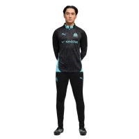 PUMA Olympique Marseille Haut d'Entraînement 1/4-Zip 2025-2026 Noir Bleu Clair