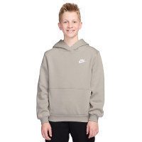 Costume De Jogging En Polaire Nike Sportswear Club à Capuche Pour Enfants, Marron Clair, Blanc