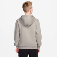 Costume De Jogging En Polaire Nike Sportswear Club à Capuche Pour Enfants, Marron Clair, Blanc