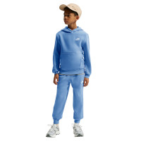 Sweat à capuche en polaire Nike Sportswear Club pour Enfants, bleu et blanc