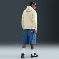 Combinaison de jogging en polaire Nike Sportswear Club à capuche beige clair blanc