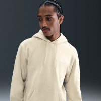 Combinaison de jogging en polaire Nike Sportswear Club à capuche beige clair blanc