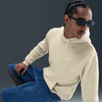 Sweat à capuche en polaire Nike Sportswear Club beige clair blanc