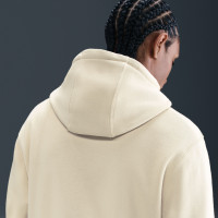 Sweat à capuche en polaire Nike Sportswear Club beige clair blanc