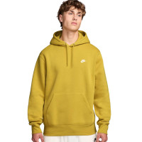 Combinaison de jogging en polaire Nike Sportswear Club à capuche jaune foncé et blanc