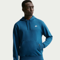 Combinaison de jogging en polaire Nike Sportswear Club à capuche bleu foncé beige clair