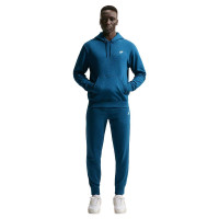 Sweat à capuche polaire Nike Sportswear Club bleu foncé beige clair