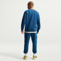 Nike Club Fleece Crew Sweater Donkerblauw Beige