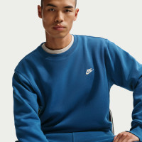 Nike Club Fleece Crew Sweater Donkerblauw Beige