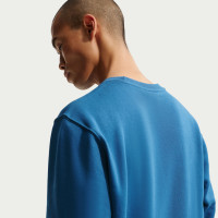 Nike Club Fleece Crew Sweater Donkerblauw Beige