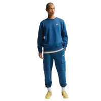 Nike Club Fleece Crew Sweater Donkerblauw Beige