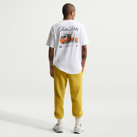 Combinaison de jogging en polaire Nike Sportswear Club à capuche jaune foncé et blanc