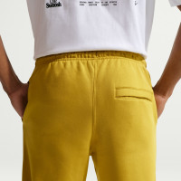 Combinaison de jogging en polaire Nike Sportswear Club à capuche jaune foncé et blanc
