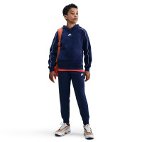 Nike Sportswear Club Fleece Trainingspak Hooded Kids Donkerblauw Wit