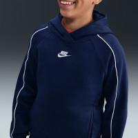 Nike Sportswear Club Fleece Trainingspak Hooded Kids Donkerblauw Wit
