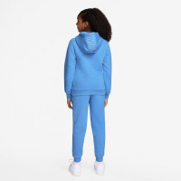 Survêtement polaire à capuche Nike Sportswear Club pour Enfants, bleu clair et blanc