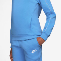 Survêtement polaire à capuche Nike Sportswear Club pour Enfants, bleu clair et blanc