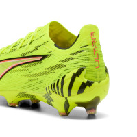 PUMA Ultra 6 Ultimate Gazon Naturel Chaussures de Foot (FG) Néon Jaune Rouge Noir