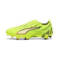 PUMA Ultra 6 Ultimate Gazon Naturel Chaussures de Foot (FG) Néon Jaune Rouge Noir