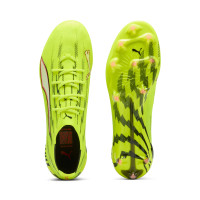 PUMA Ultra 6 Ultimate Gazon Naturel Chaussures de Foot (FG) Néon Jaune Rouge Noir