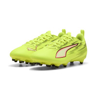 PUMA Ultra 6 Play Gazon Naturel Artificiel Chaussures de Foot (MG) Enfants Néon Jaune Rouge Noir