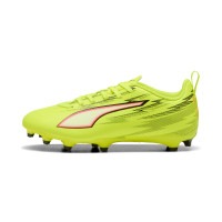 PUMA Ultra 6 Play Gazon Naturel Artificiel Chaussures de Foot (MG) Enfants Néon Jaune Rouge Noir